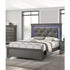 Queen Bed with Tufted LED Headboard